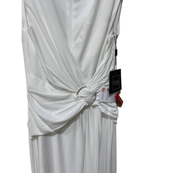 Ieena for Mac Duggal Crystal Buckle Side Knot Jersey Gown Size 2 - Picture 9 of 14